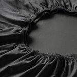 ESTELLA Spannbetttuch Samt Velours | Schiefer | Frottee | 200x200 cm | passend...