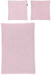 Irisette Seersucker Bettw&auml;sche Easy Granby rosa, 1 Bettbezug 155 x 200 cm + 1