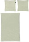 Irisette Seersucker Bettw&auml;sche Easy Granby gr&uuml;n, 1 Bettbezug 135 x 200 cm + 1