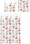 Irisette Seersucker Bettw&auml;sche Easy Vetlanda rot 1 Bettbezug 155 x 220 cm + 1