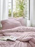 Irisette Seersucker Bettw&auml;sche Easy Granby rosa, 1 Bettbezug 155 x 220 cm + 1