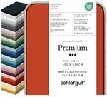 schlafgut Premium Spannbettlaken 180x200 cm Bio-Baumwolle, Red Mid