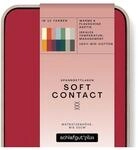 schlafgut Soft Contact Spannbettlaken bis 200x200cm, Red Deep aus 100%...