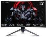 LC-POWER 27 Zoll Curved Gaming Monitor 165Hz 1ms HDR, Full HD 1080P, Rahmenloses