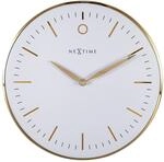 NeXtime Design Wanduhr Silent Wei&szlig; 30 cm Glamour Small 3256WI