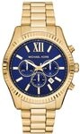 Michael Kors Lexington Watch for Men, 44mm Quartz Chronograph Movement with Stainless