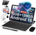 TECLAST P30T Android-16-Tablet 10 Zoll, Tablets mit Tastatur+H&uuml;lle+Stift+Maus 10