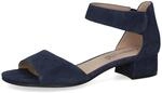 CAPRICE Damen Sandalen mit Absatz aus Leder mit Riemchen, Blau (Ocean Suede), 41 EU