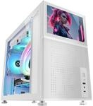 Mars Gaming MC-LCD, Kompaktes Micro-ATX PC-Geh&auml;use, 8" IPS LCD-Display, Seitliches,