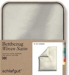 schlafgut Woven Satin Bettw&auml;sche 135x200cm Bettdecke Bezug einzeln, Yellow...