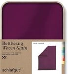 schlafgut Woven Satin Bettw&auml;sche 135x200cm Bettdecke Bezug einzeln, Purple...