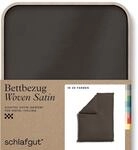 schlafgut Woven Satin Bettw&auml;sche 135x200cm Sand Deep, Hotelqualit&auml;t 