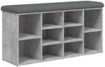 vidaXL Schuhbank Betongrau 102x32x50 cm Holzwerkstoff