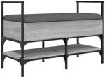 vidaXL Schuhbank Grau Sonoma 85,5x42x57,5 cm Holzwerkstoff
