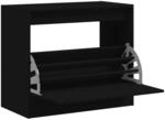 vidaXL Schuhschrank Schwarz 80x42x69 cm Holzwerkstoff