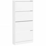 vidaXL Schuhschrank, Schuhkipper mit 4 Klappen, Schuhregal Schuhablage...