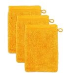 M&ouml;ve Superwuschel Waschhandschuh 15 x 20 cm aus 100% Baumwolle, Gold 3er Set