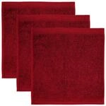 m&ouml;ve Superwuschel Seiftuch 30 x 30 cm aus 100% Baumwolle, ruby 3er Set
