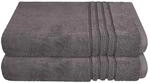 Schiesser Duschtuchset Milano - 2-teilig - 70 x 140 cm - Dunkelgrau