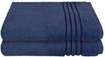 Schiesser Duschtuchset Milano - 2-teilig - 70 x 140 cm - Dunkelblau
