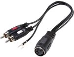 SpeaKa Professional SP-7869832 Cinch/DIN-Anschluss Audio Y-Adapter [1x...