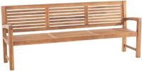 CLP Teakbank Halden I Holzbank F&uuml;r Den Garten I Sitzbank Mit Armlehnen,...