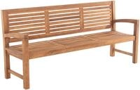 CLP Teakbank Halden I Holzbank F&uuml;r Den Garten I Sitzbank Mit Armlehnen,...