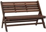 Outsunny Gartenbank 2-Sitzer Sitzbank bis 250 kg 122 x 63 x 83 cm Verkohlt