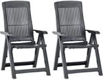 vidaXL 2X Gartenstuhl Verstellbar Stuhl Klappsessel Klappstuhl Campingstuhl