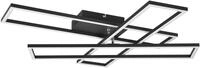 Reality Leuchten Deckenleuchte Corso R64423132, Metall Schwarz matt, inkl. 36 Watt