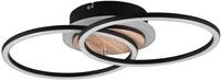 Reality Leuchten LED Deckenleuchte Giro R62783635, Metall Schwarz matt,