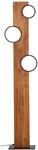Brilliant Lampe Cheesy LED Stehleuchte 140cm matt schwarz/holz braun 20 W LED