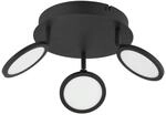 Lindby LED Deckenleuchte Manel dimmbar (Modern) in Schwarz aus Metall (3...