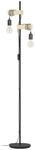 EGLO Stehlampe Townshend, 2-flammige Vintage Stehleuchte, Lampe mit Holzbalken, Retro