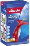 Vileda Windomatic Fenstersauger, mit flexiblem Kopf f&uuml;r streifenfreie Fenster, red