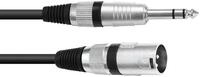 OMNITRONIC Adapterkabel XLR(M)/Klinke stereo 0,9m sw