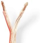 Nedis - Lautsprecherkabel - 2x 6 mm2-100 m - Wrap - Transparent