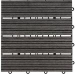 Home Deluxe - WPC Klickfliese BAVARO - Anthrazit - 6 m&sup2; - 11 Fliesen &aacute; 30 x 30 cm I