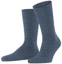 FALKE Herren Socken Nelson M So Wolle einfarbig 1 Paar, Blau Light Denim 6660, 43-46