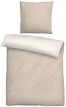 biberna 0840500 Wende-Bettw&auml;sche Garnitur mit Kopfkissenbezug Melange-Flanell...