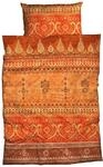 Traumschlaf Mako-Satin Bettw&auml;sche Indi Orange &ndash; 100 % Baumwolle, gl&auml;nzend...