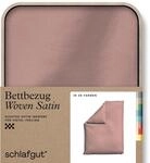schlafgut Woven Satin Bettw&auml;sche 155x220cm Bettdecke Bezug einzeln, Purple Mid...