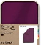 schlafgut Woven Satin Bettw&auml;sche 155x220cm Bettdecke Bezug einzeln, Purple...
