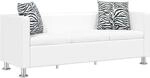 vidaXL 3-Sitzer Sofa Couch Loungesofa Relaxsofa Relaxcouch Kunstleder Wei&szlig;
