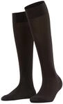 FALKE Damen Kniestr&uuml;mpfe Cotton Touch W Kh Baumwolle lang einfarbig 1 Paar, Braun