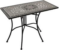 DEGAMO Wandtisch Anstelltisch Siena 45x90cm rechteckig, Gestell Metall schwarz,
