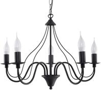 SOLLUX lighting Kronleuchter H&auml;ngelampe H&auml;ngeleuchte - Deckenlampe Stahl - 5