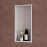 doporro Wandnische Dusche Silber 30 x 60cm | Duschablage Bad befliesbar aus Edelstahl