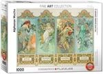 EuroGraphics 6000-0824 "Alphonse Maria Mucha Vier Jahreszeiten Puzzle (1000,