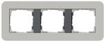 Gira 0213422 Abdeckrahmen E3 3-Fach, grau/anthrazit